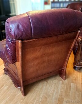 Kožená sedací souprava 3 + 1 + 1 - 5