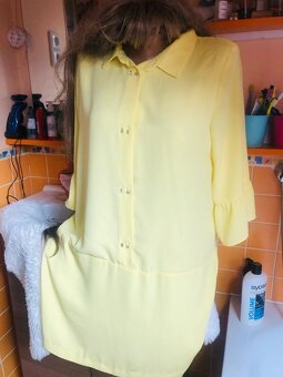 saty# Zara# letni# kosile #zluta# tehotenske - 5
