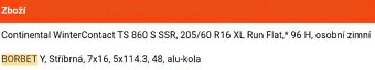 Alu kola BORBET + zimni pneu - 5