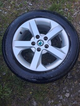 Alu kola 5x112 originál Škoda Octavia II 205/55 R16 - 5