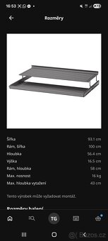 IKEA PAX 2x policový díl na boty, 2x šatní tyc - 5