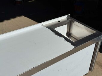 Nerezový stůl s dřezem (délka 100-200cm) - 5