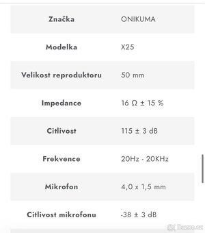 Herní sluchátka ONIKUMA X25 White - 5