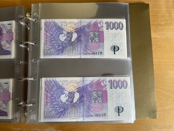 Kompletní R sada 1 000 Kč s přítiskem ČNB včetně Specimena - 5