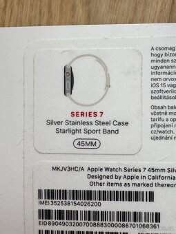 Apple Watch Series 7 Cellular 45 mm stříbrná nerez - 5