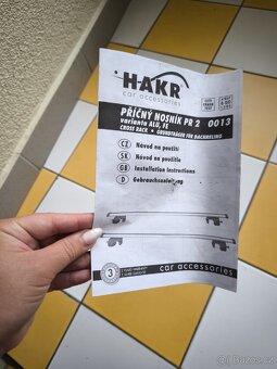 Střešní nosič Hakr na 3 jízdní kola + příčníky
- 5