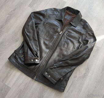 Pánská kožená bunda Massimo Dutti - vel. L/XL - 5