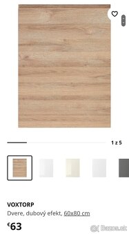Predam VOXTORP dubova farba - dvere a cela zasuviek IKEA - 5
