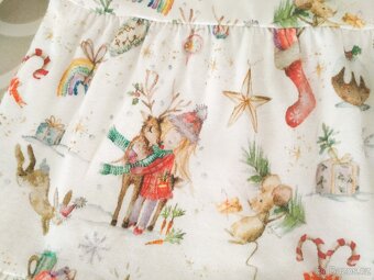 Nové bavlněné překrásné vánoční zimní šaty Next 86 - 5