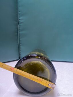 Zelená skleněná láhev – retro dekorace - 5