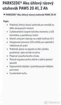 Úhlový rázový utahovák PARKSIDE - 5