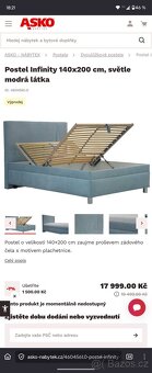 Čalouněná postel 140 cm - 5