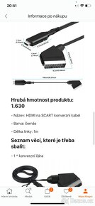 Adaptér HDMI konvertor pro scart 100cm - 5