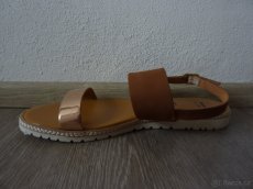 Dámské hnědo-zlaté sandálky zn. Baťa, vel. 39 - 5