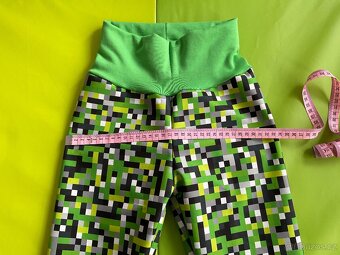 NOVÉ-soft zimní kalhoty -handmade-Unuo střih-92 (d.65 cm) - 5