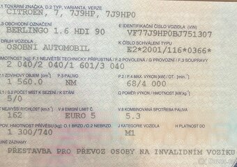 Berlingo s úpravou pro přepravu osob na vozíku - 5
