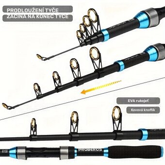 NOVÝ Rybářský Prut 1,8M + Naviják - 5