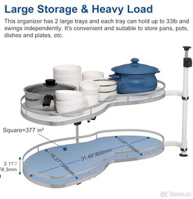 Otočný výsuvný organizér do kuchyně - PRAVÁ - 5