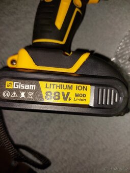 Aku příklepová vrtačka, šroubovák, 2 baterie, příslušenství. - 5