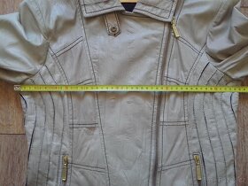 Bunda z opravdové kůže světlá vel. 36 - 5