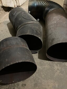 Komínová kouřová roura, koleno průměr 150mm, 4x metrová a ko - 5