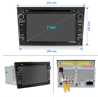 7palcové 2Din LCD autorádio pro auta Opel / BT / GPS / CD / - 5