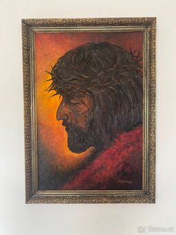 obraz olej na desce Ježíš Kristus velký obraz Krista - 5