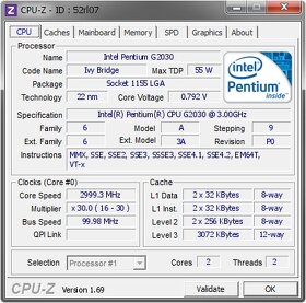 Intel Pentium 2jádra G2030 3Ghz s.1155 / G3260 3.3Ghz s.1150 - 5