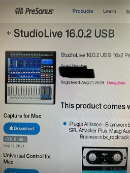 Presonus StudioLive 16.0.2 USB digitální mix/multitrack rec. - 5