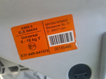 Autosedačka Britax Römer King II 9 - 18kg - 5