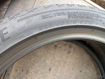 Použité letní pneumatiky Bridgestone 225/45 R19 92W - 5