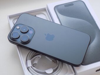  APPLE iPhone 15 Pro 128GB Černý Titan - ZÁRUKA - TOP STAV - 5