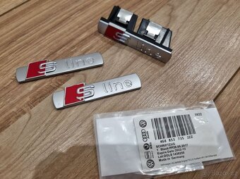 AUDI Sline napisy znak loga S line strieborne - 5