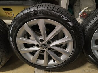 Alu kola Škoda Fabia III 5x100 r16 Originál,pneu7mm215/45/16 - 5
