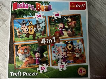 5x puzzle (tlapková patrola, minnie mouse, Máša a medvěd…) - 5