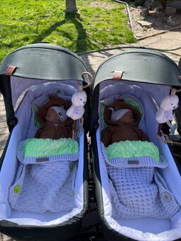 Kočárek pro dvojčata Dorjan twin,adaptér + autosedačky Cybex - 5