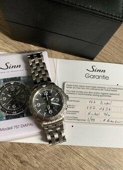 Duochronograf Sinn Diapal 757 UTC GMT - 5