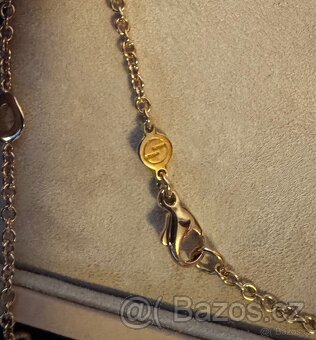 De Ungaria zlatý řetízek s diamanty a smoky quartz - 5