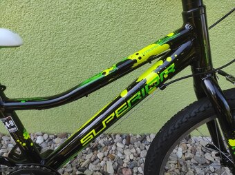 Značkové dětské kolo Superior 20" (černá/žlutá/zelená) - 5