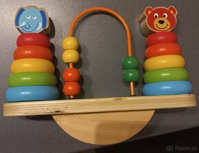 Acool Toy. Dřevěná balanční pyramida s korálky. nepoužité - 5