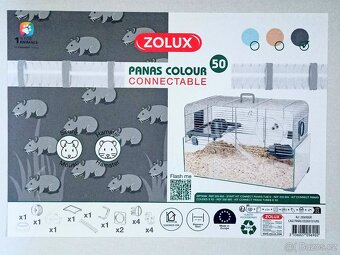 Klec pro hlodavce Zolux Panas Colour 50 šedá - 5