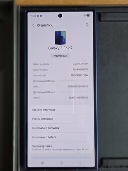 Samsung Galaxy Z Fold7 Fold 7 256GB modrý ZÁNOVNÍ - 5