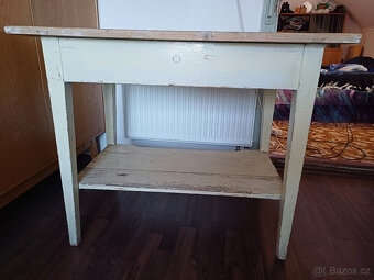 Starý selský kuchyňský stůl - 5