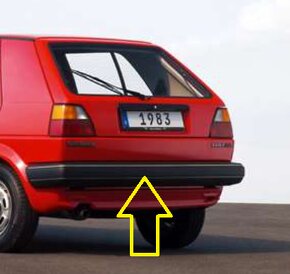 VW golf mk2 držák zadního nárazníku - 5