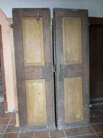 Staré dveře, historické, dvoukřídlé - 5