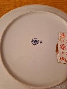 Retro porcelánové talíře s modrými květy, na zavěšení, 2 ks - 5
