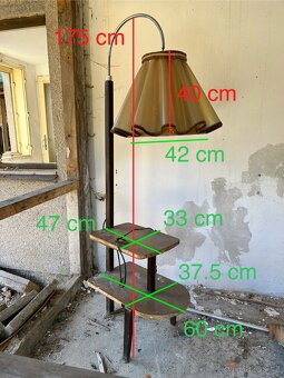 Starožitná stojací lampa (Jindřich Halabala) - 5