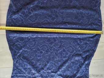 Modré krajkové společenské (plesové šaty),nové,XXXL - 5
