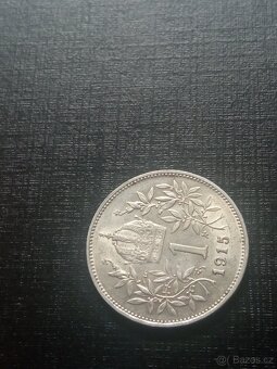STŘÍBRNÁ 1 KORUNA 1915 FR.JOSEF - 5
