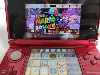 PRODÁNO-Nintendo 3DS Metallic Red+homebrew hack a 64GB karta - 5